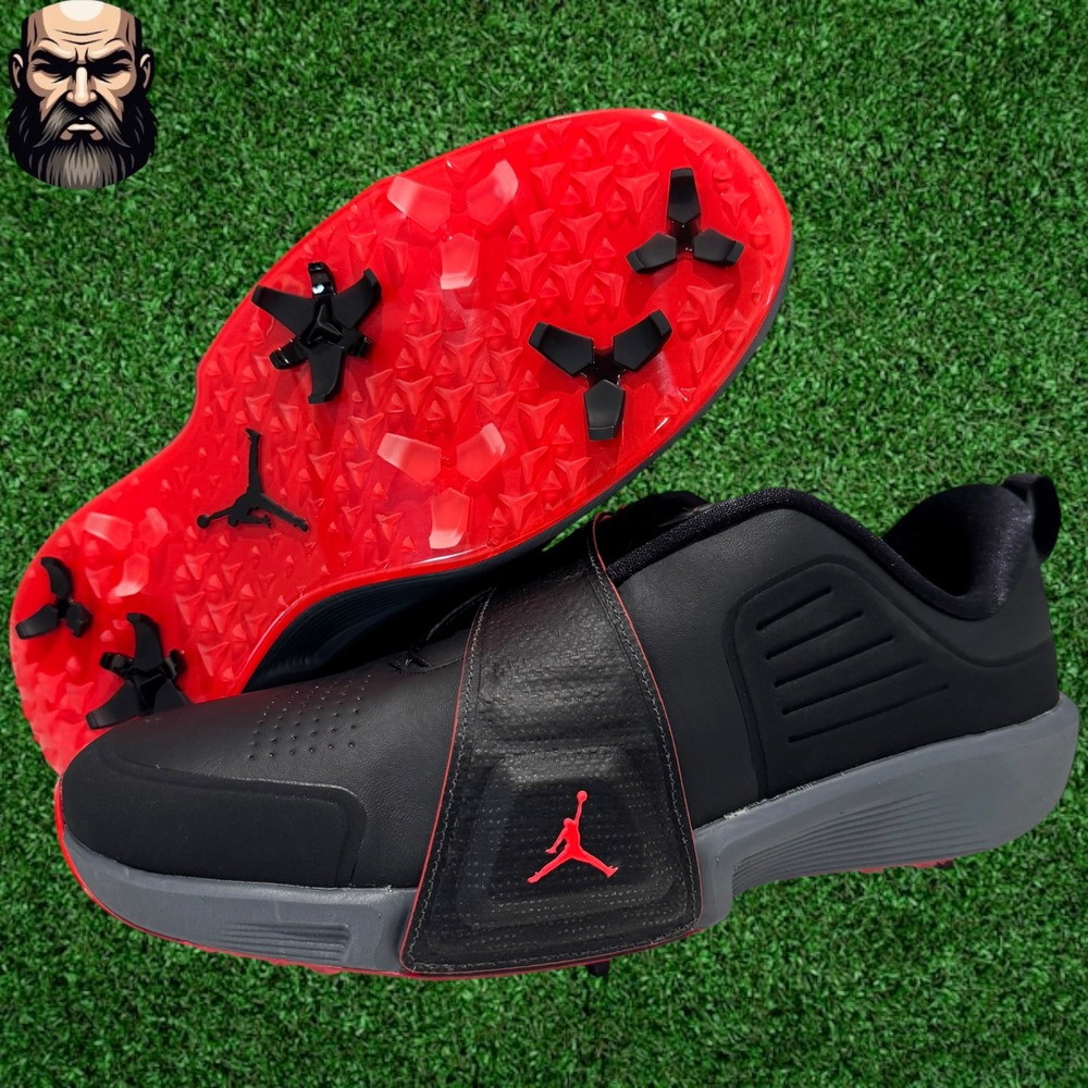 Nike Air Jordan Rev Golf Shoes Black Grey Infrared BOA FV6338-001 Men's Size 9.5